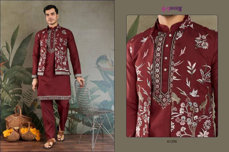 Stylish Shubhvastra Rajwada Attire 4 Viscose Silk Mens Traditional Wear Wholesale 2026