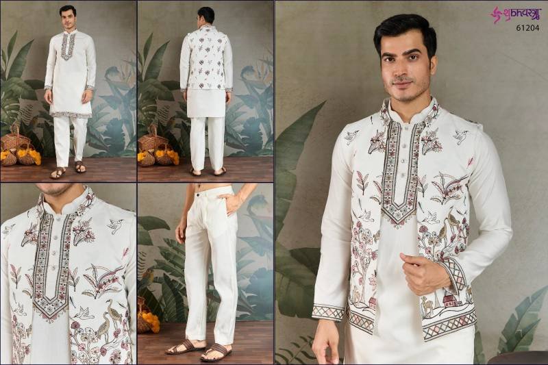 Stylish Shubhvastra Rajwada Attire 4 Viscose Silk Mens Traditional Wear Wholesale 2026