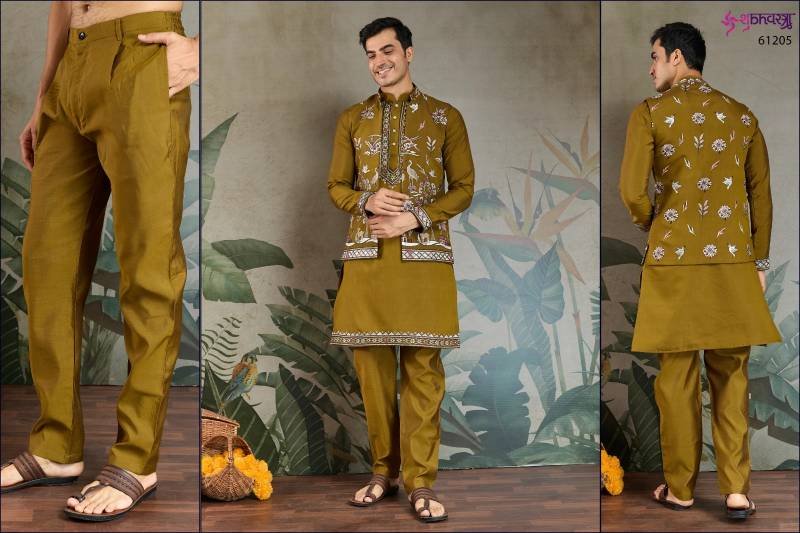 Stylish Shubhvastra Rajwada Attire 4 Viscose Silk Mens Traditional Wear Wholesale 2026