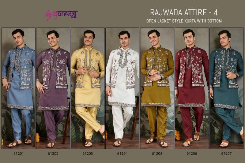 Stylish Shubhvastra Rajwada Attire 4 Viscose Silk Mens Traditional Wear Wholesale 2026