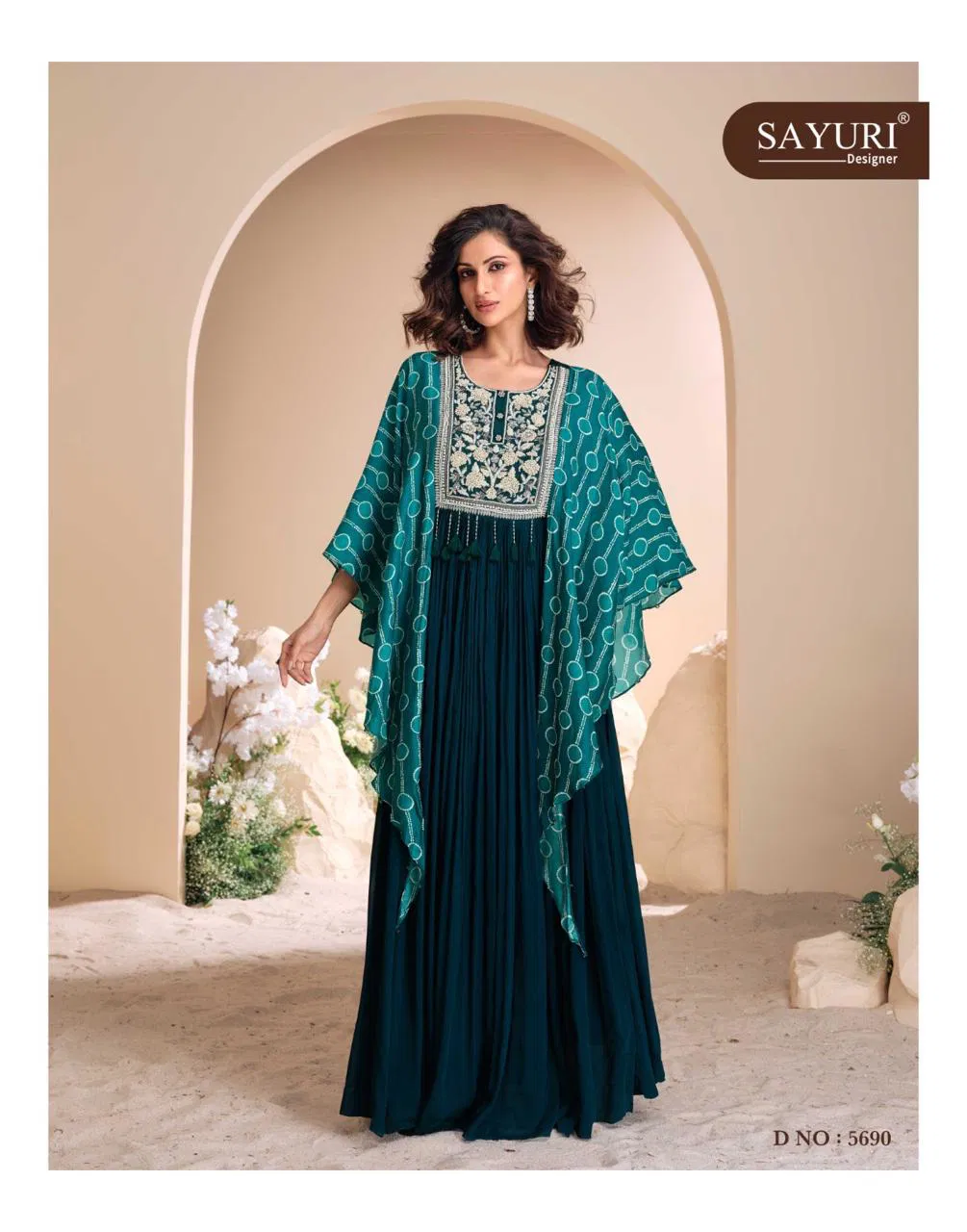 Latest Sayuri Mohey Nx Chinon Silk Embroidered Fancy Gown Collection Wholesale 2026