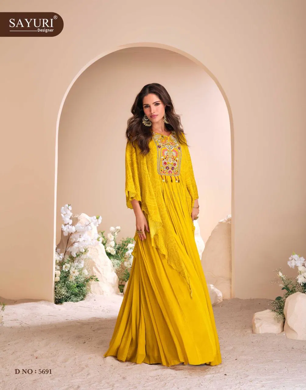 Latest Sayuri Mohey Nx Chinon Silk Embroidered Fancy Gown Collection Wholesale 2026