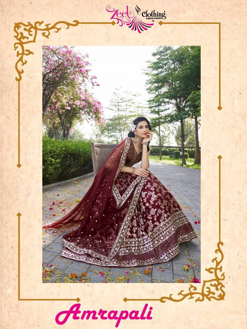 Zeel Amrapali Dola Silk Jacquard Designer Lehenga Choli Wholesale