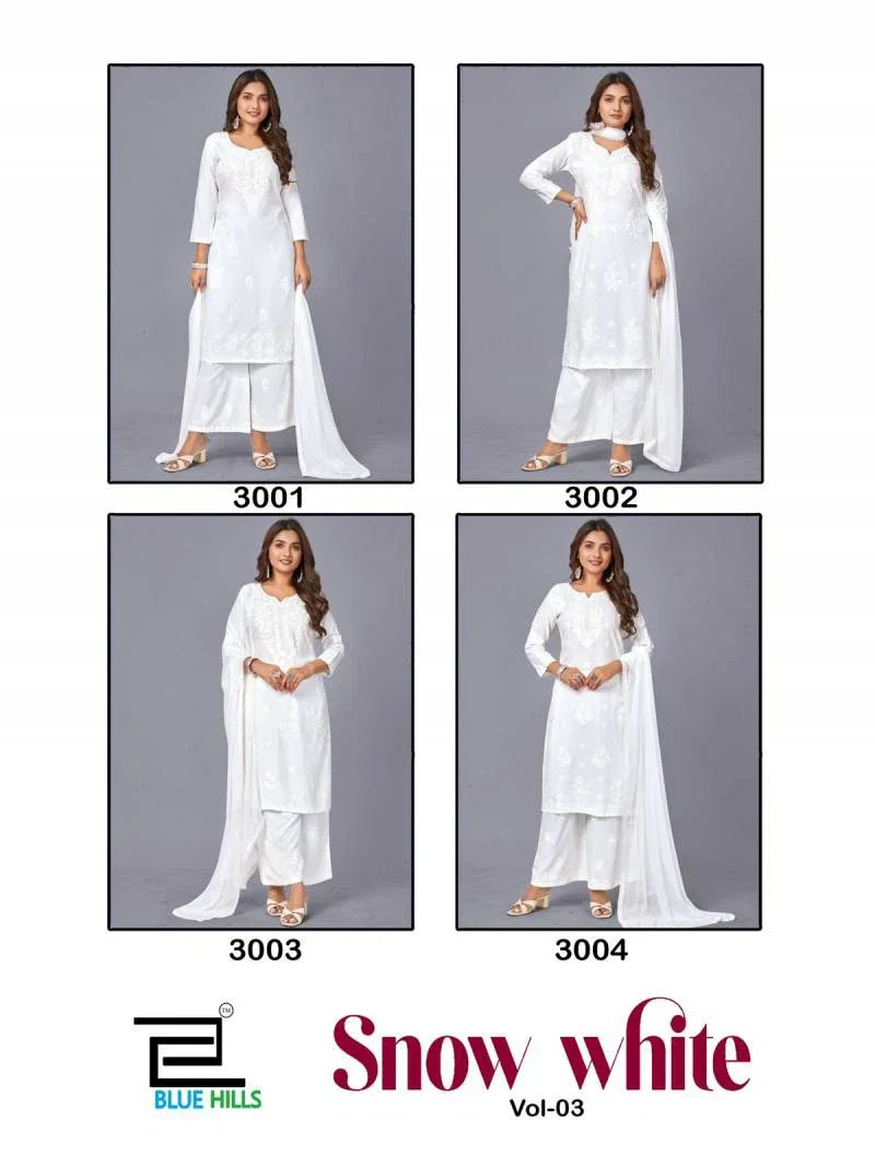 Buy Blue Hills Snow White Vol 3 Rayon Readymade Collection Wholesale 2026