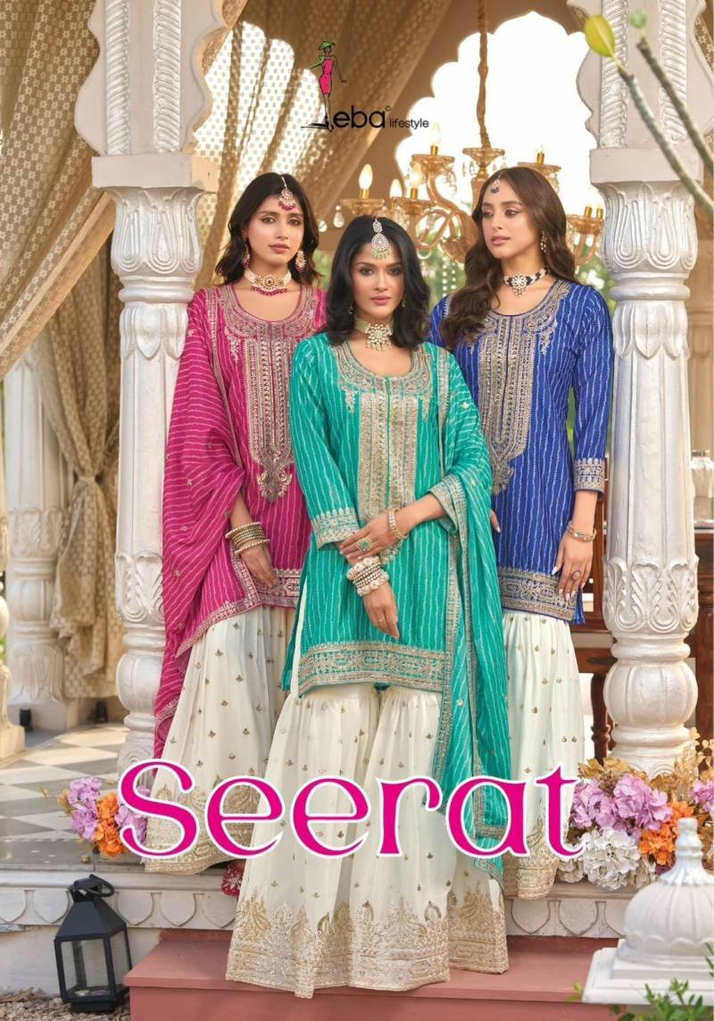 Eba Seerat Chinon Digital Printed Ready Made Suits Wholesale