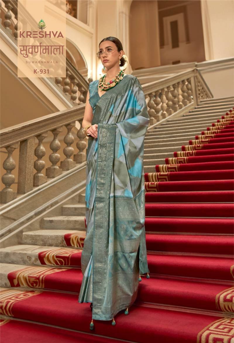 Latest Kreshva Suwarnamala Gaji Satin Fancy Sarees Wholesale 2026