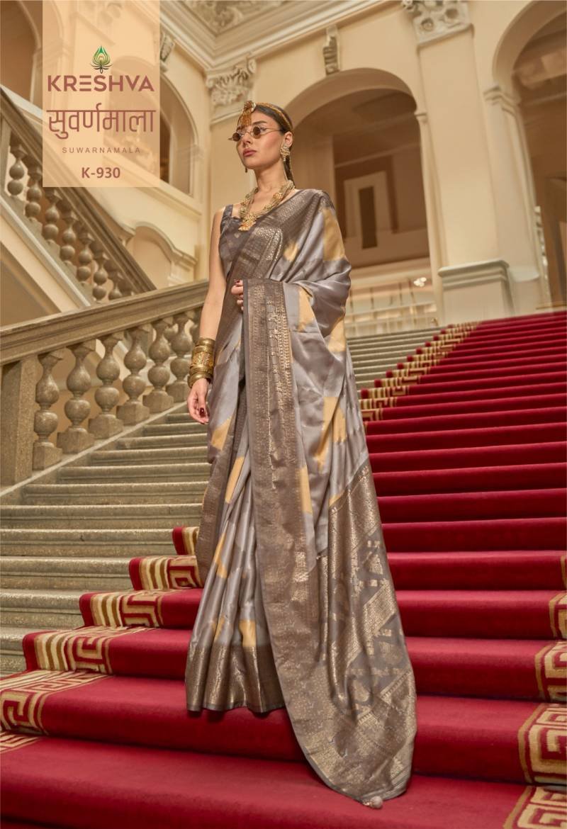 Latest Kreshva Suwarnamala Gaji Satin Fancy Sarees Wholesale 2026