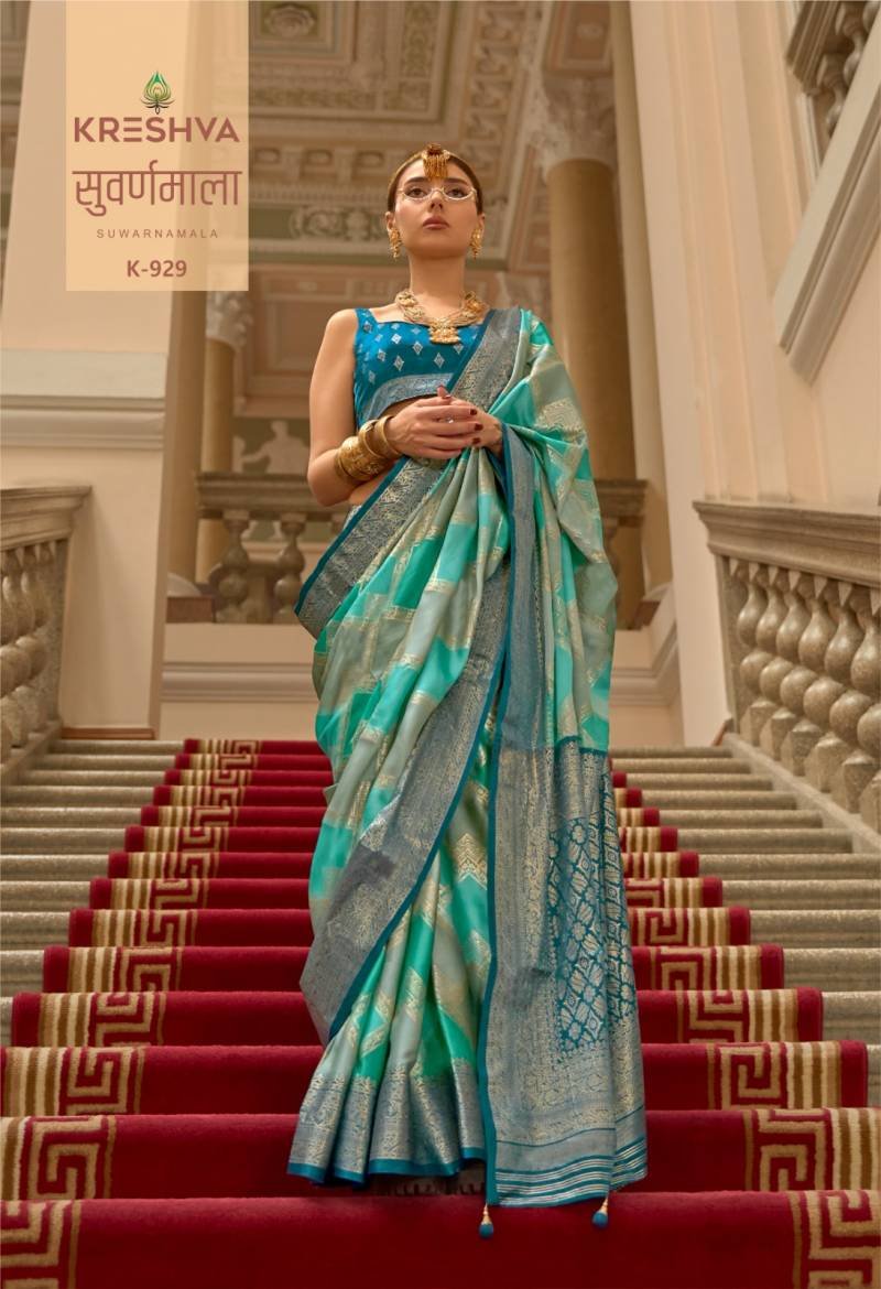 Latest Kreshva Suwarnamala Gaji Satin Fancy Sarees Wholesale 2026