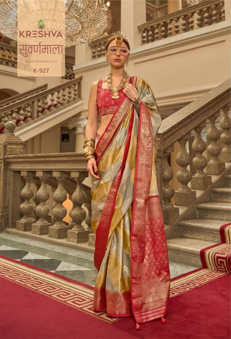 Latest Kreshva Suwarnamala Gaji Satin Fancy Sarees Wholesale 2026