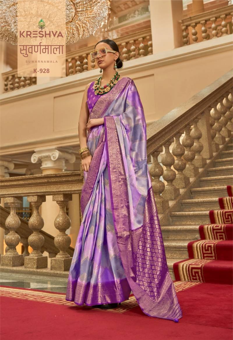 Latest Kreshva Suwarnamala Gaji Satin Fancy Sarees Wholesale 2026