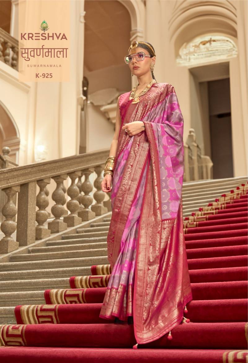 Latest Kreshva Suwarnamala Gaji Satin Fancy Sarees Wholesale 2026