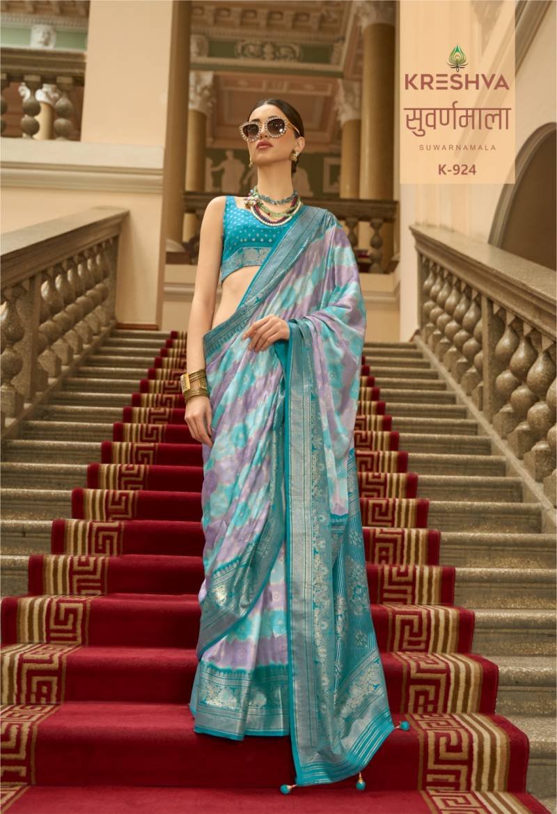 Latest Kreshva Suwarnamala Gaji Satin Fancy Sarees Wholesale 2026