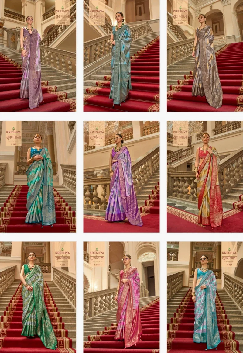 Latest Kreshva Suwarnamala Gaji Satin Fancy Sarees Wholesale 2026