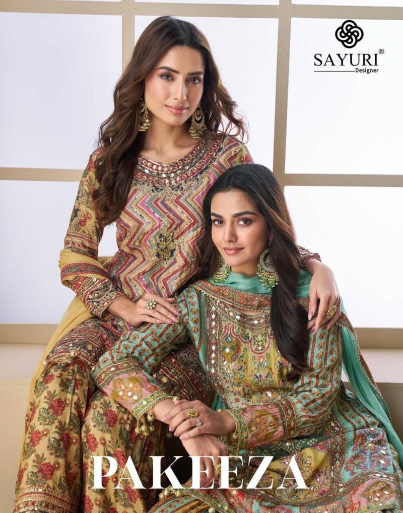 Sayuri Pakeeza Viscose Natural Crepe Silk Salwar Kameez Wholesale