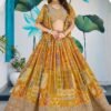Zeel 7050 Yellow Designer Chinon Embroidered Lehenga Choli Wholesale