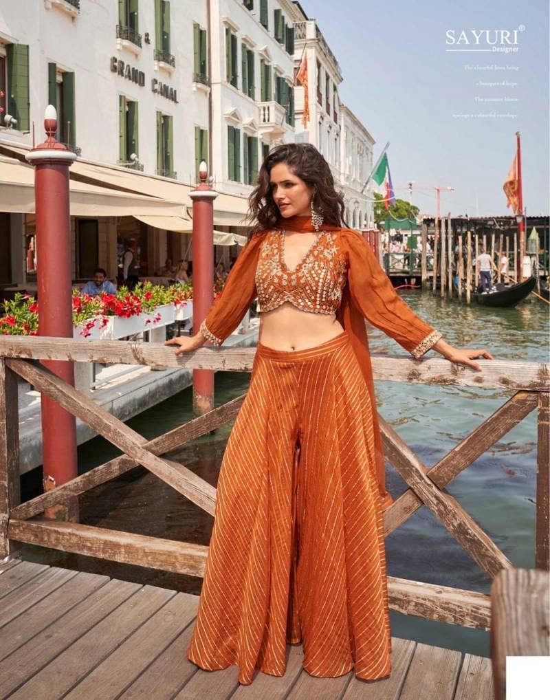 Latest Sayuri Naina Designer Viscose Jacquard Indo Western Collection Wholesale 2026