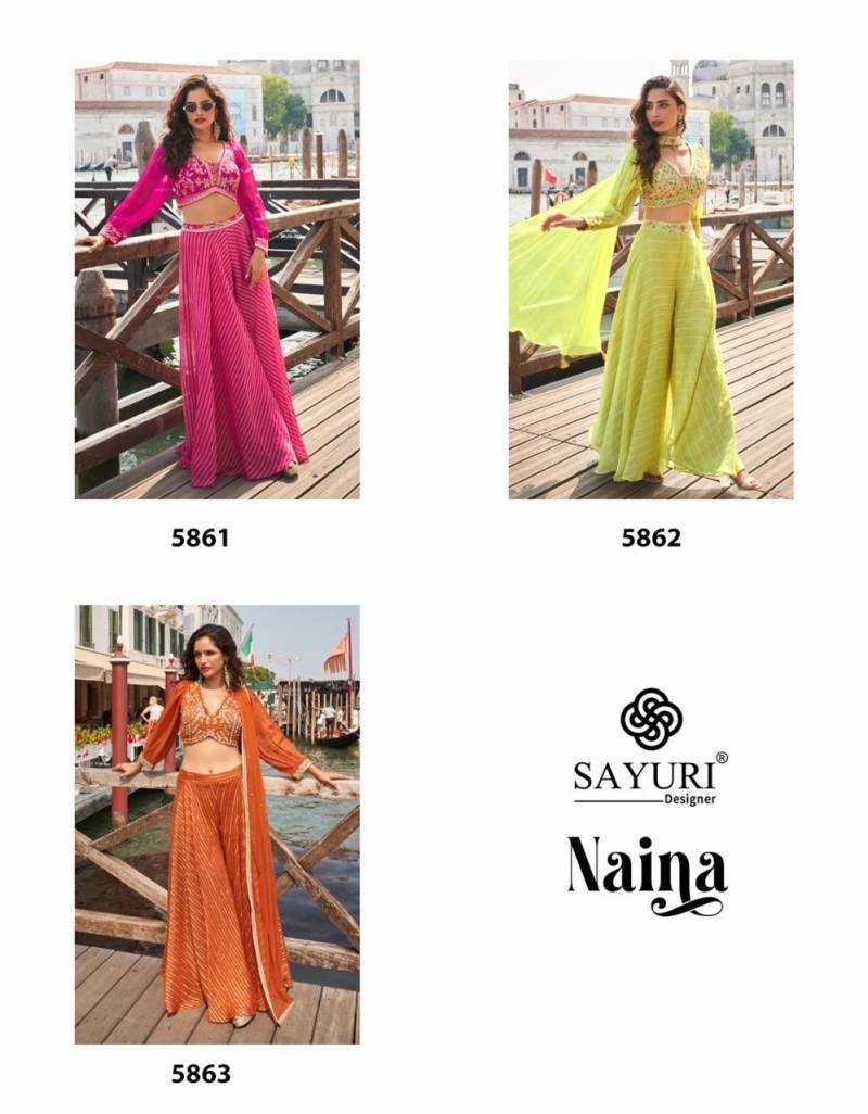 Latest Sayuri Naina Designer Viscose Jacquard Indo Western Collection Wholesale 2026