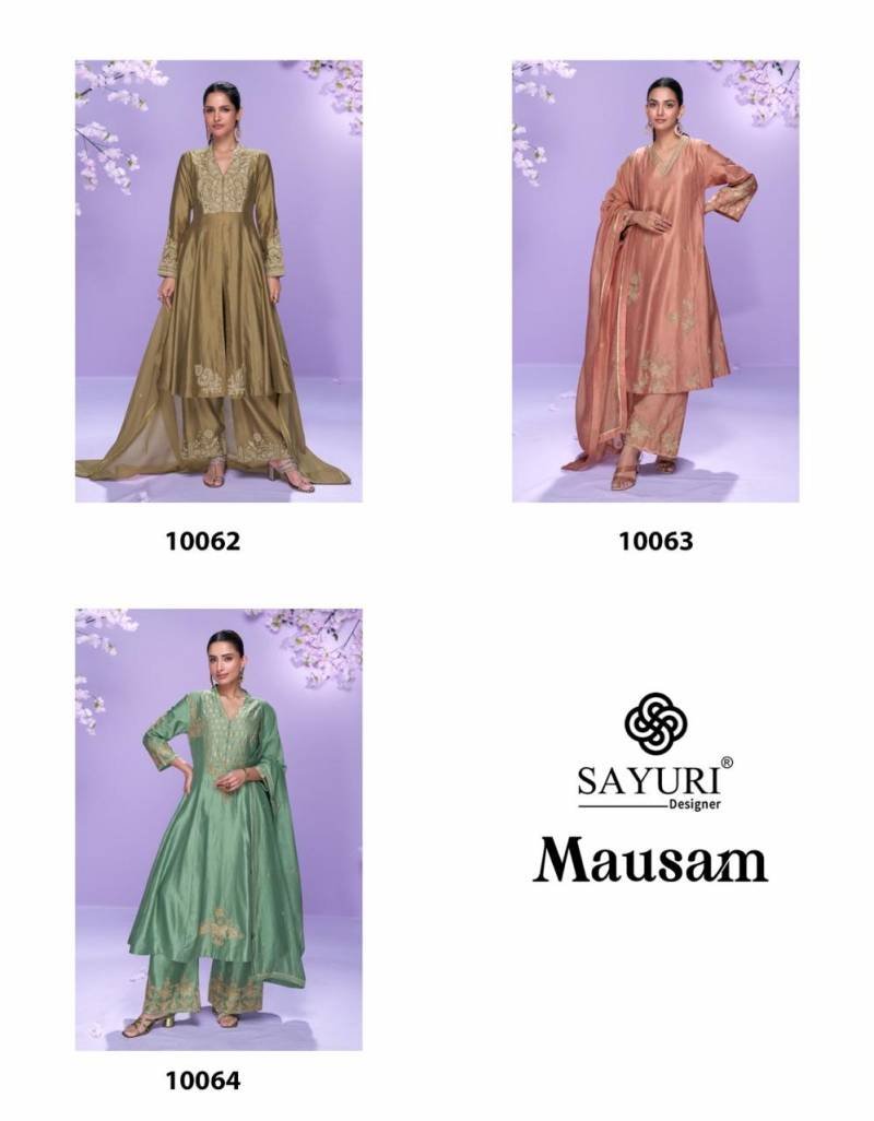 Beautiful Sayuri Mausam Roman Silk Embroidered Readymade Collection Wholesale 2026