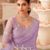 TFH Salsa Style 8004 Hit Colour Silver Chiffon Shimmer Designer Saree Wholesale