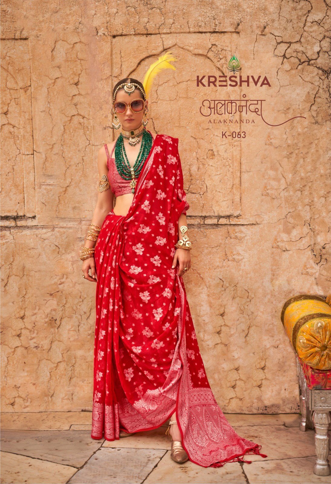 Buy Kreshva Alaknanda K060 to K065 Twp Georgette Weaving Butta Saree Wholesale 2026