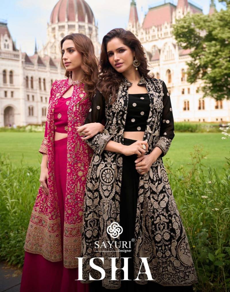 Sayuri Isha Designer Georgette Embroidered Indo Western Wholesale