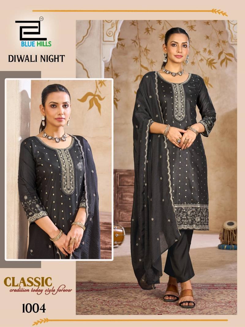 Buy Blue Hills Diwali Night Chanderi Embroidered Readymade Collection Wholesale 2026