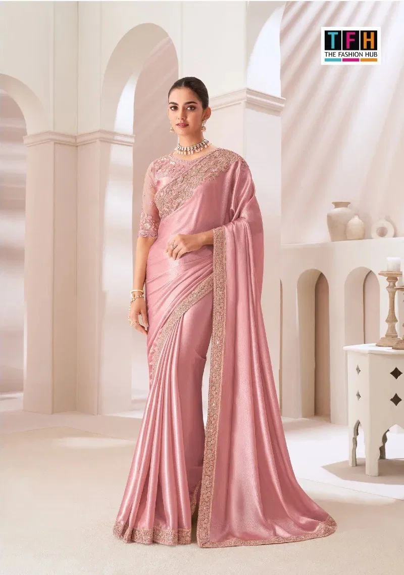 TFH Sandalwood 1303 D Party Wear Exclusive Saree Collection Wholesale