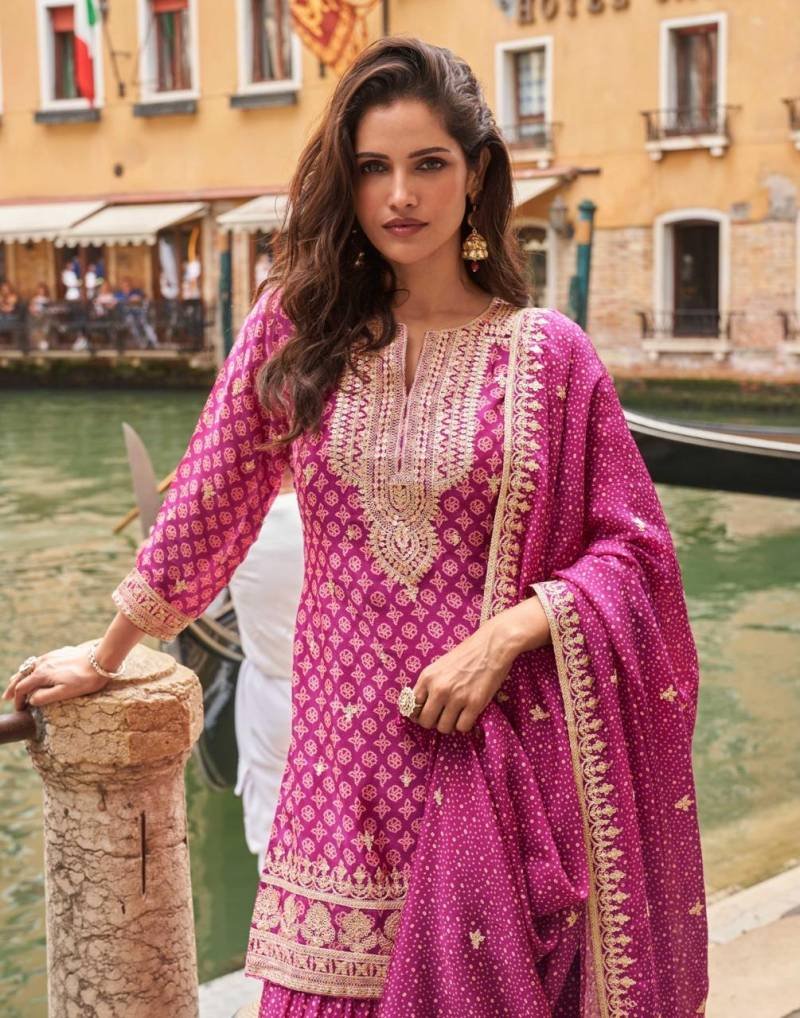 Buy Sayuri Meena Premium Chinon Silk Salwar Suits Collection Wholesale 2026