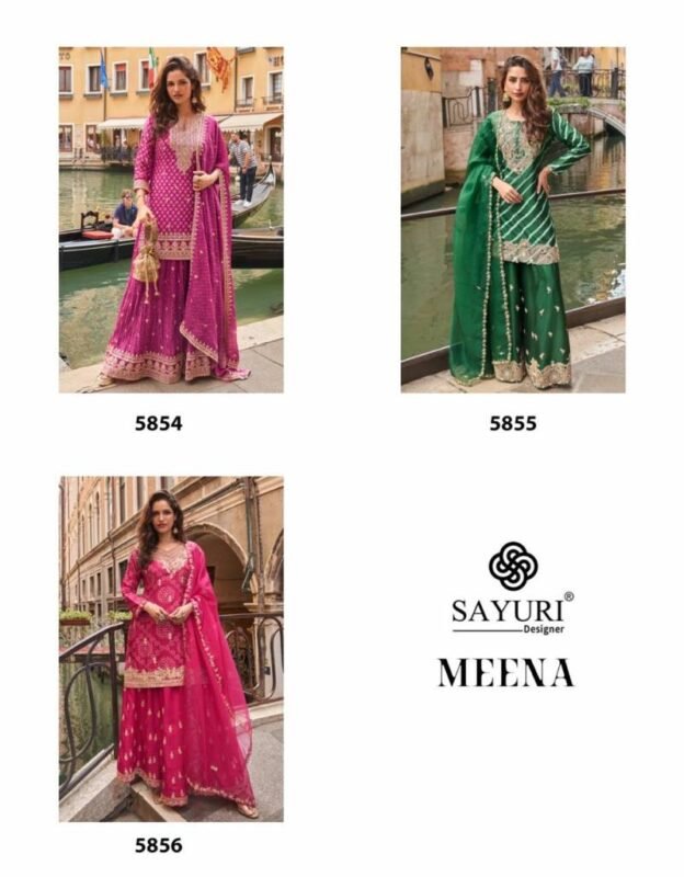 Buy Sayuri Meena Premium Chinon Silk Salwar Suits Collection Wholesale 2026