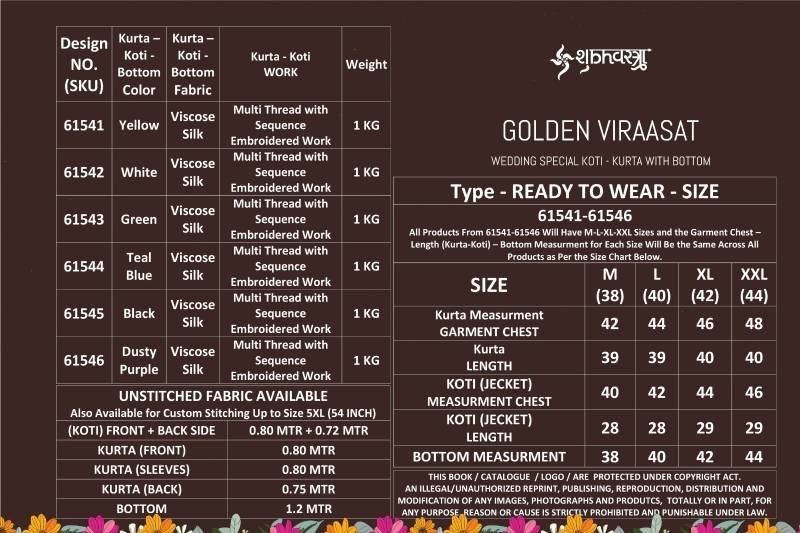 Beautiful Shubhvastra Golden Viraasat Festival Special Mens Wear Collection Wholesale 2026