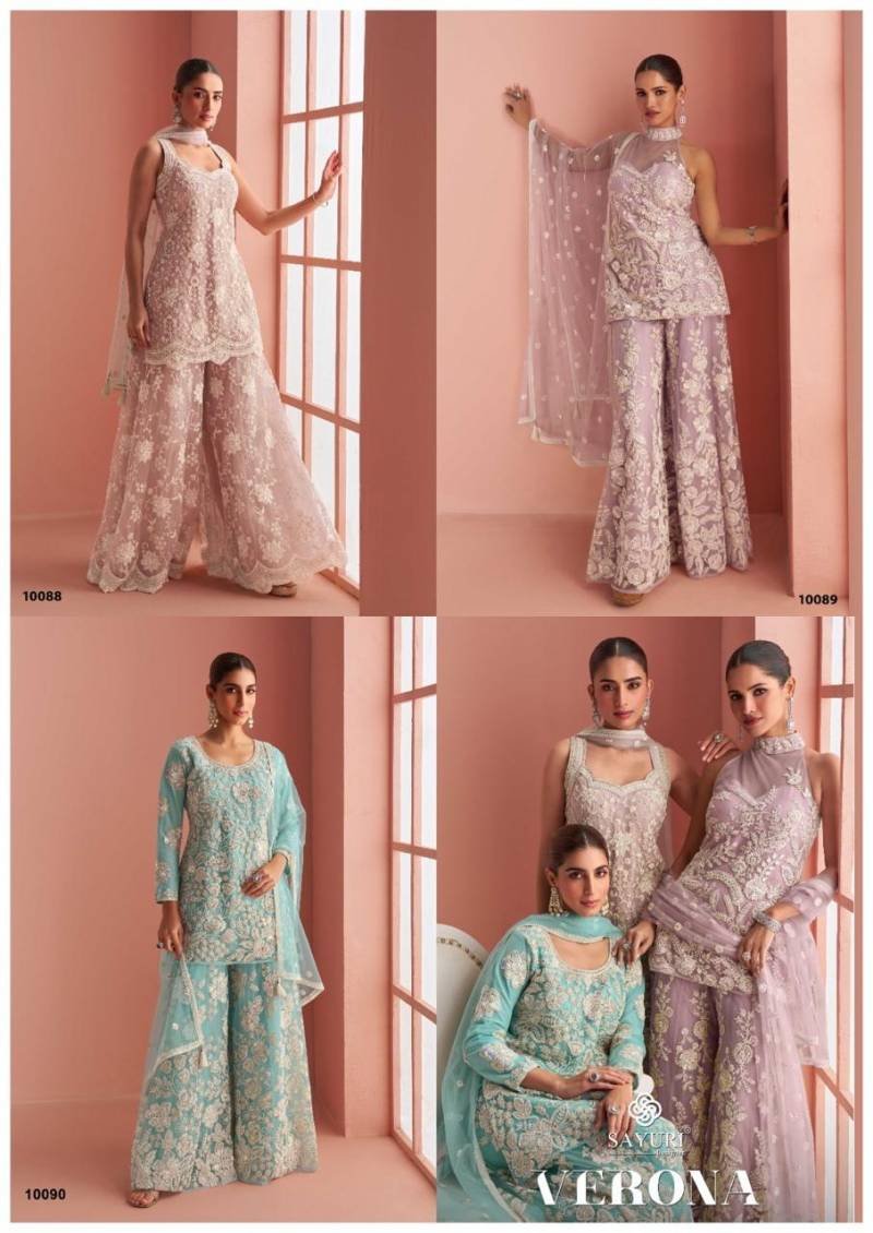 Beautiful Sayuri Verona Fancy Premium Net Salwar Suits Collection Wholesale 2026
