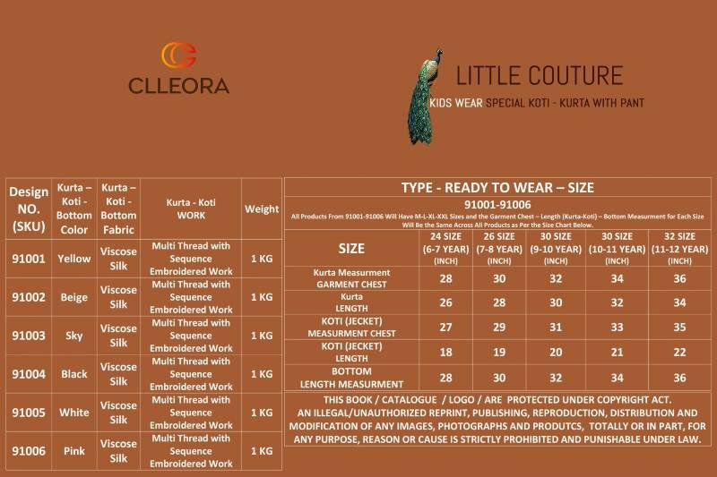 Beautiful Clleora Little Couture Kids Wear Festival Special Collection Wholesale 2026