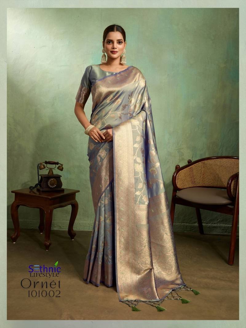 Sethnic Ornet Festive Wear Banarasi Silk Saree Collection Wholesale