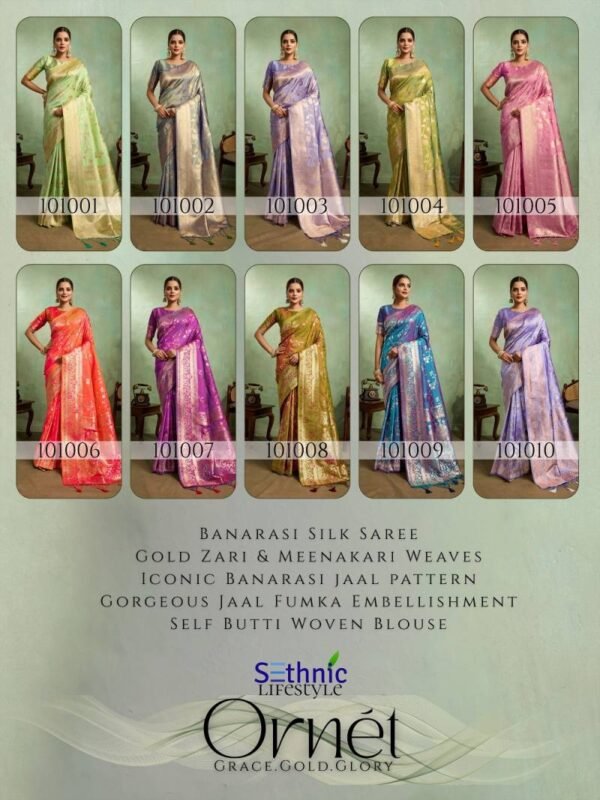 Launching Sethnic Ornet Festive Wear Banarasi Silk Saree Collection Wholesale 2026