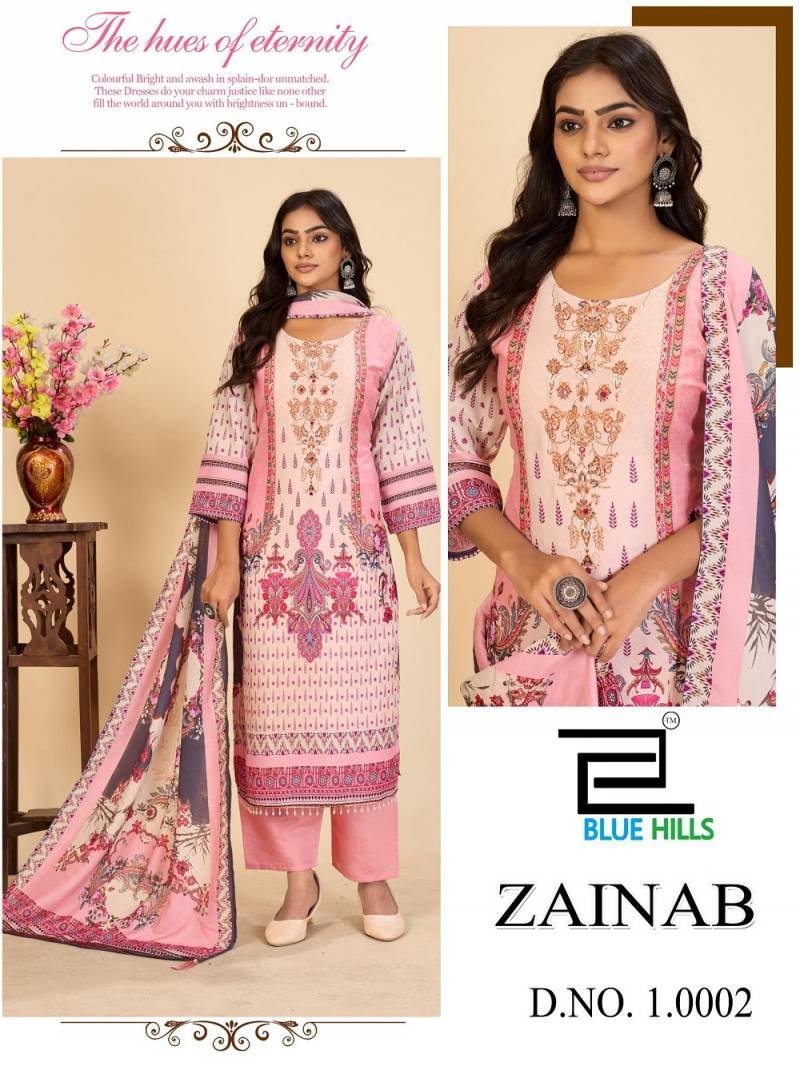 Stylish Blue Hills Zainab Vol 10 Masleen Digital Printed Readymade Collection Wholesale 2026