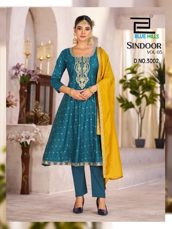 Stylish Blue Hills Sindoor Vol 3 Chanderi  Kurti Bottom With Dupatta Wholesale 2026