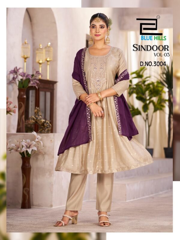 Stylish Blue Hills Sindoor Vol 3 Chanderi  Kurti Bottom With Dupatta Wholesale 2026
