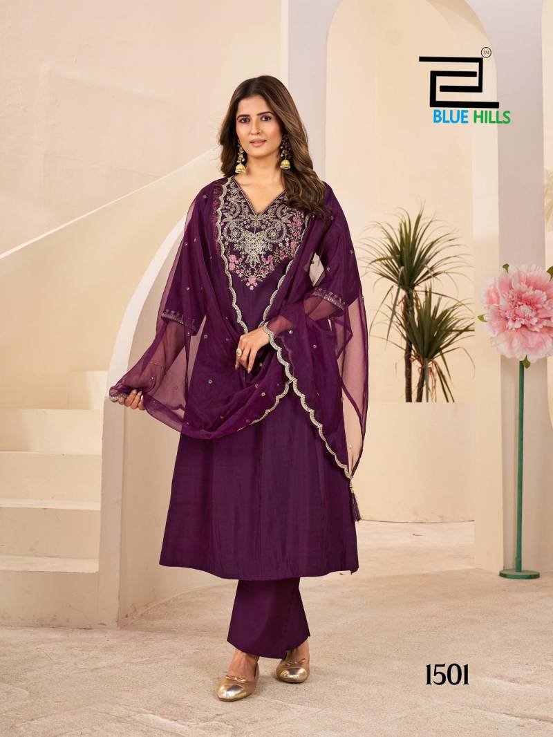 Buy Blue Hills Taj Mahal Vol 15 Roman Silk Readymade Collection Wholesale 2026