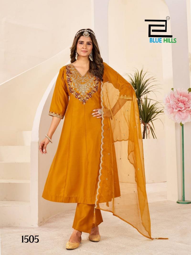 Buy Blue Hills Taj Mahal Vol 15 Roman Silk Readymade Collection Wholesale 2026