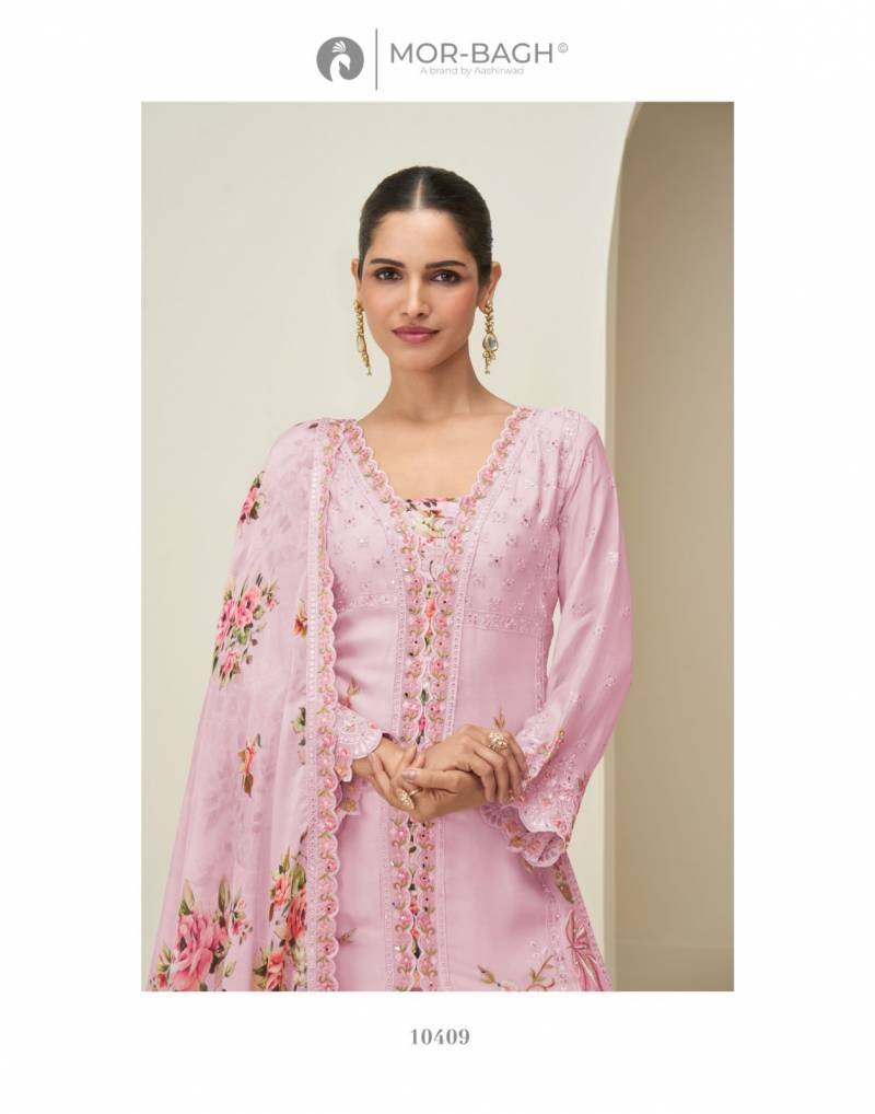Launching Aashirwad Mor Bagh Hidaya Chinon Silk Salwar Kameez Suits Wholesale 2026