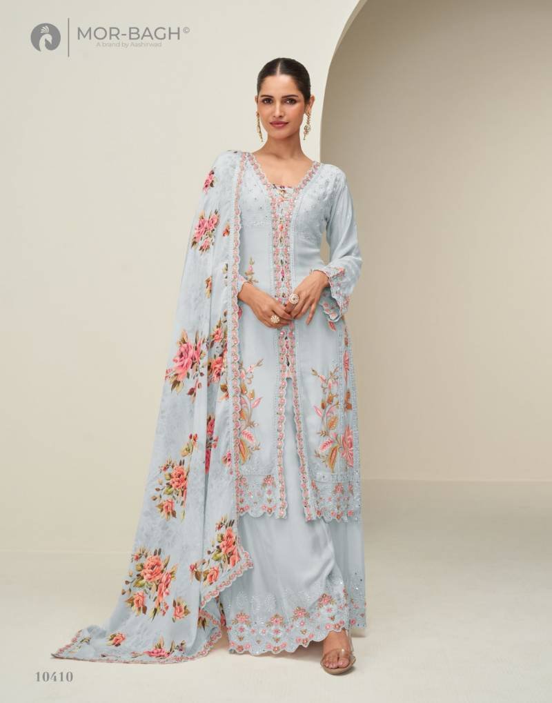 Launching Aashirwad Mor Bagh Hidaya Chinon Silk Salwar Kameez Suits Wholesale 2026