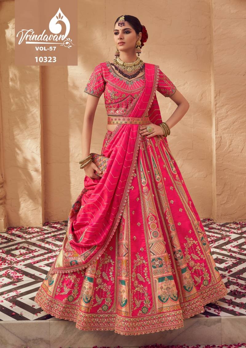 Beautiful Rayol Vrindavan Vol 57 Banarasi Silk Designer Lehenga Choli Collection Wholesale 2026