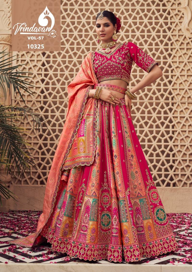 Beautiful Rayol Vrindavan Vol 57 Banarasi Silk Designer Lehenga Choli Collection Wholesale 2026