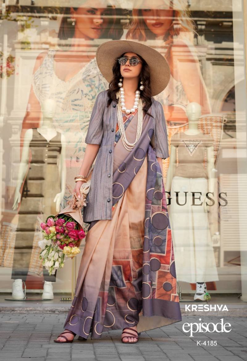 Kreshva Episode Silk Modern Digital Print Saree Party Wear Collection Wholesale