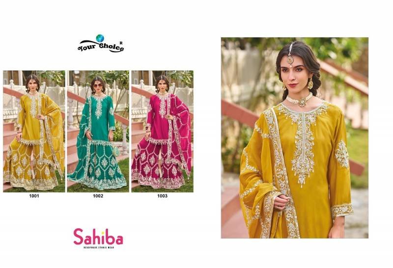 Launching Your Choice Sahiba Chinon Embroidered Salwar Suit Collection Wholesale 2026