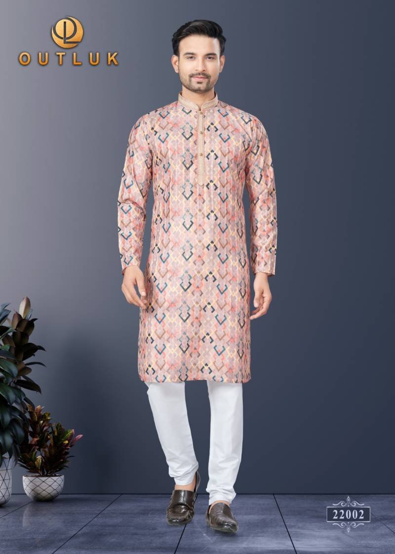 Outluk Wedding Collection Vol 22 Mens Wear Kurta With Pajama Wholesale