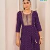 Beautiful Blue Hills Golden Duck Anarkali Gown Readymade Collection Wholesale 2026