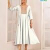 Beautiful Blue Hills Golden Duck Anarkali Gown Readymade Collection Wholesale 2026