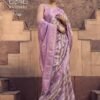 Stylish Kreshva Rasberry Crape Jacquard Border Casual Wear Saree Collection Wholesale 2026