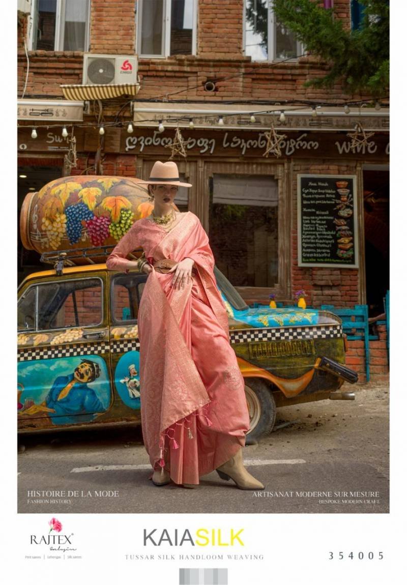 Rajtex Kaia Silk Tussar Silk Handloom Party Wear Saree Collection Wholesale